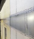 Wigluv 60 överlappning på fasad gips mot metall
